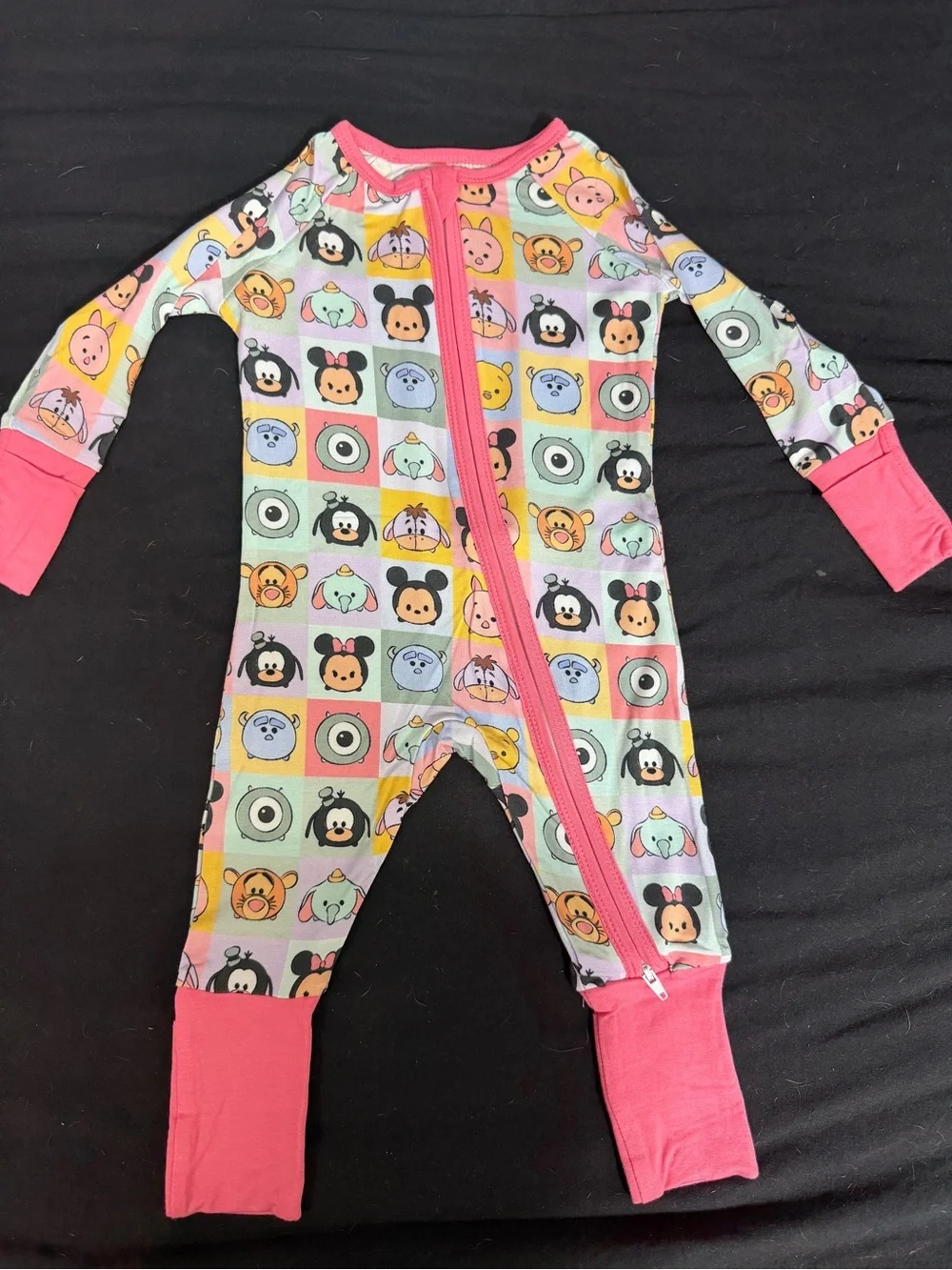 Disney Bamboo Pink Multi-Character One-Piece Pajamas